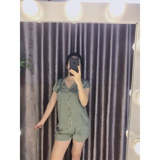 Bộ Đùi Pizama, Chất Satin lụa thái