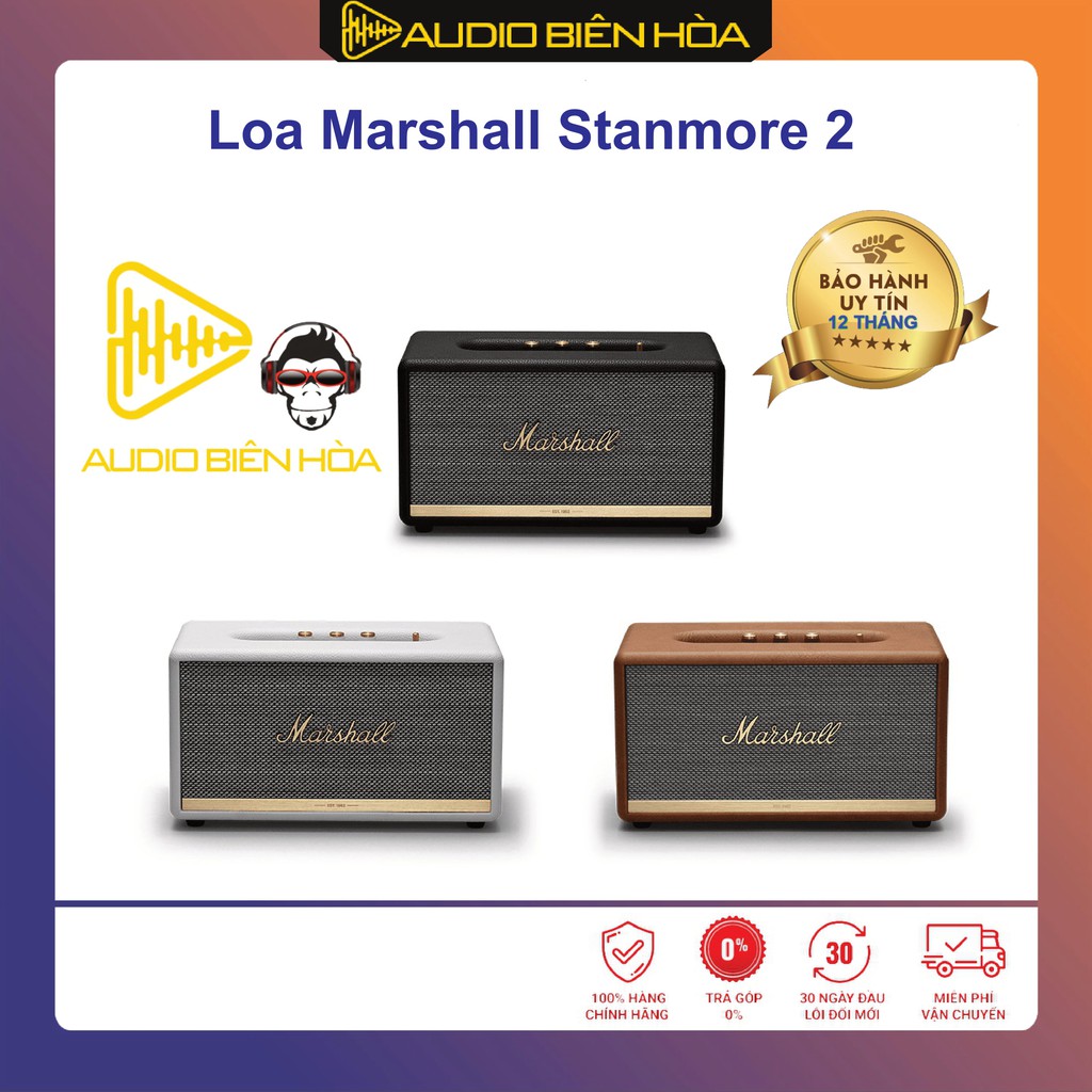 [Mã SKAMAP6 giảm 8% đơn 250k]Loa Marshall Stanmore 2 - Hàng Mới Nguyên Hộp - Bảo Hành 12 Tháng