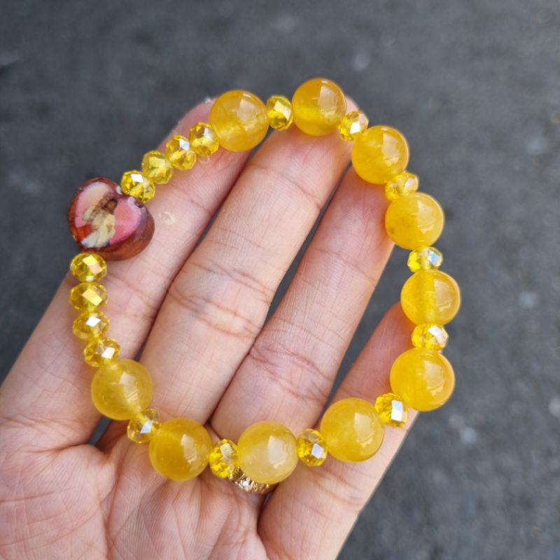 Vòng Tay Chuỗi Mân Côi 10 Hạt  M.Não Màu Xanh, Màu Vàng, Màu Tím, Màu Trắng