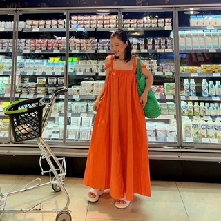 Đầm maxi cam