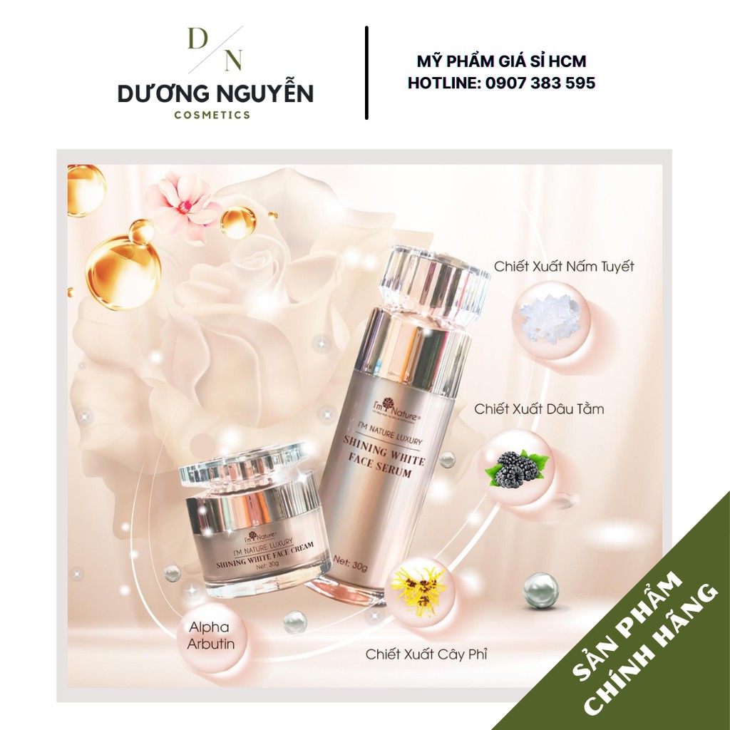 (+Quà) Bộ Kem Dưỡng Trắng Da Cao Cấp I'm Nature Luxury Shining White 60gr