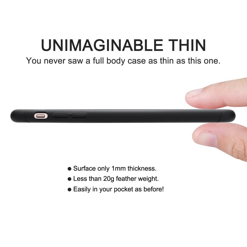360° Ốp Lưng Bảo Vệ Mặt Trước Và Sau Cho iPhone 6 6S 7 8 Plus iPhoneX
