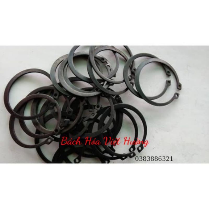 Set 10 chiếc phanh trục, vòng lò xo, vòng phe, phe gài trục, vòng chặn ngoài, long đen, vòng đệm từ trục 8-50mm