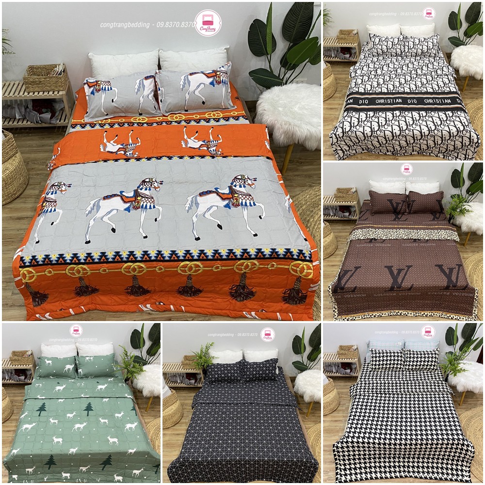 Chăn Hè Siêu Gọn Nhẹ Chất Liệu Cotton Poly Thấm Hút Mồ Hôi Tốt Poly Cotton Mẫu Mới