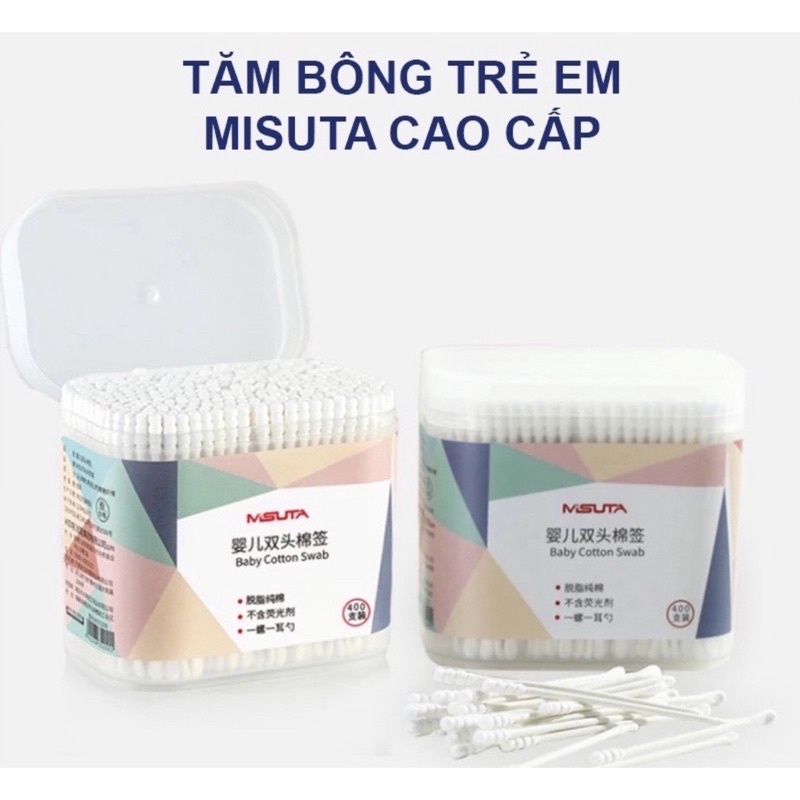 Tăm Bông Misuta Sơ Sinh, Tăm Bông Trẻ Em Cao Cấp