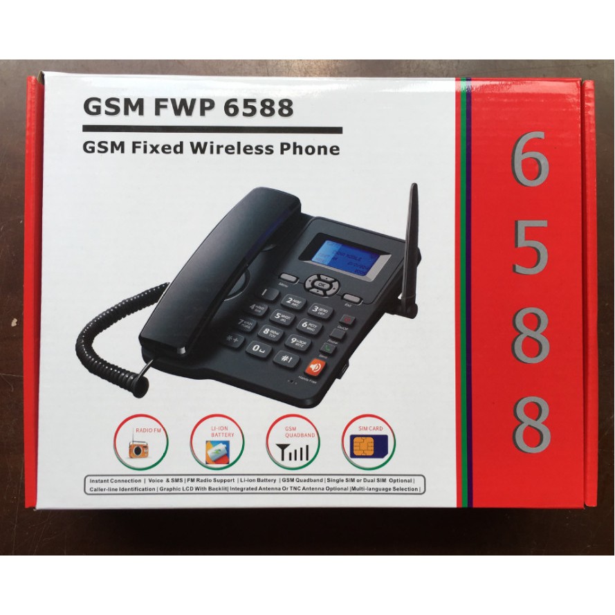 Điện Thoại Cố Định Không Dây Để Bàn Lắp Mọi Loại Sim Di Động Viettel, Vina, Mobi, GPhone, HomePhone Bản 2 Sim Tiếng Việt