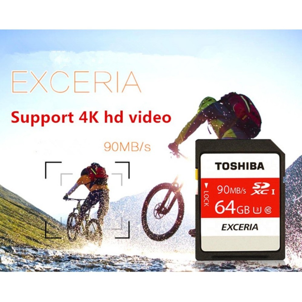 Thẻ nhớ SDXC Toshiba Exceria UHS-1 U3 4K 64GB 90MB/s (Đỏ trắng)  Siêu Thị Đức Anh