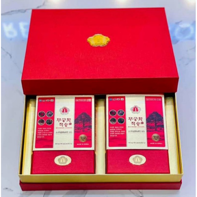 [chính hãng] TINH DẦU THÔNG ĐỎ MUGUNGHWA JEOKSONG CHÍNH PHỦ HÀN QUỐC HỘP 180 VIÊN
