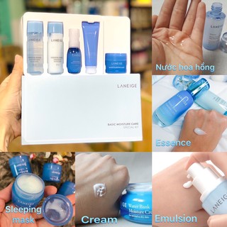 (chính hãng, date 2023) Bộ Dưỡng Ẩm mini  5 món Laneige basic moisture care special Kit