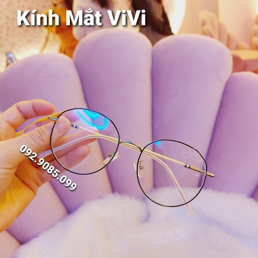 Gọng kính cận kim loại dáng tròn V9120 - Kính thời trang 0 độ | BigBuy360 - bigbuy360.vn