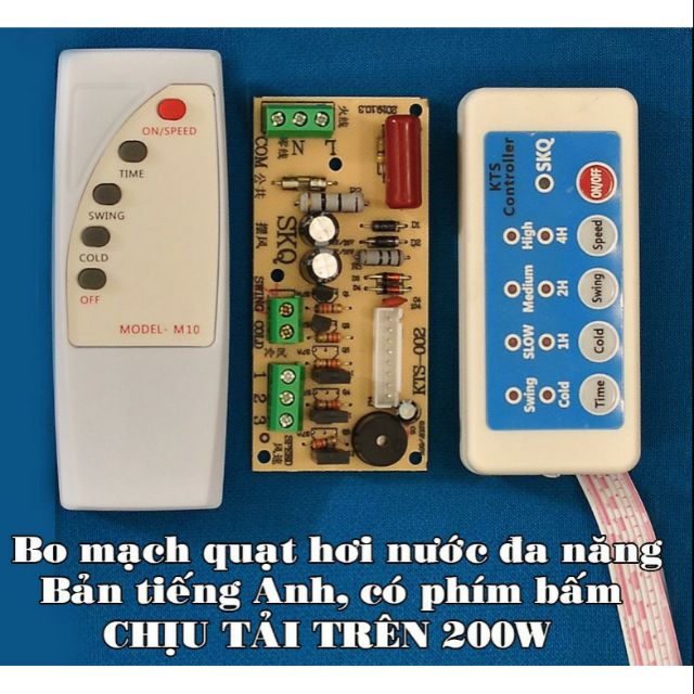 Bo mạch đa năng quạt hơi nước chịu tải trên 200w có phím bấm bản tiếng việt