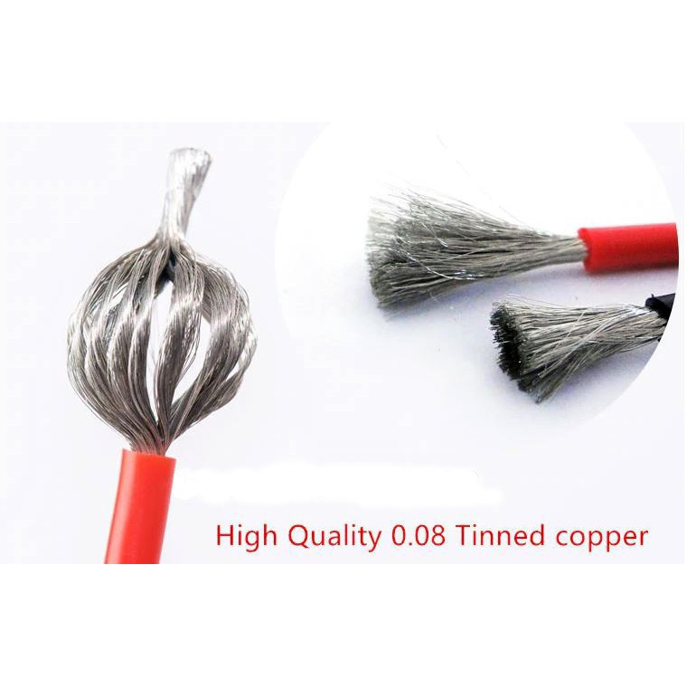 Dây điện AWG Silicon dẻo chịu nhiệt 12/10/08 AWG8 AWG10 AWG12