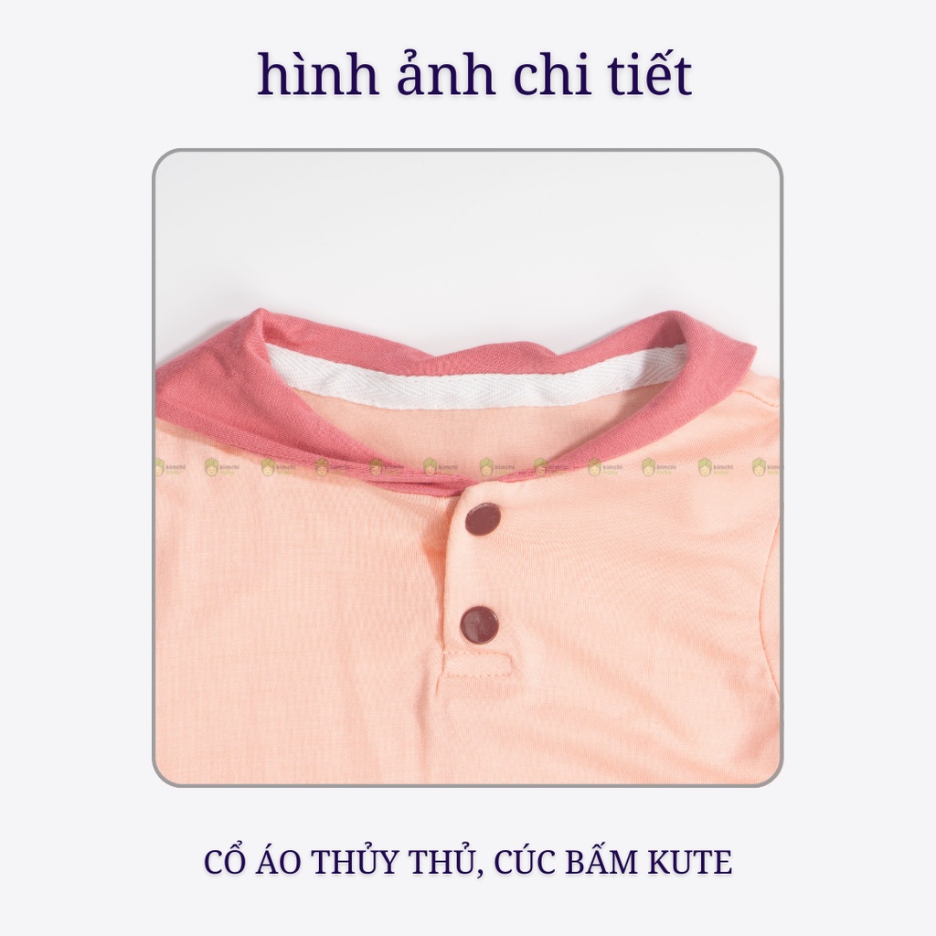 Đồ Bộ Bé Gái, Bé Trai KIMCHIBABY Vải Thun Lạnh Thuỷ Thủ Mặt Trăng, Bộ Cộc Tay Mặc Nhà Cho Bé KW3LO2201