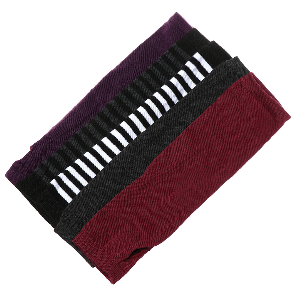 Găng Tay Cotton Dệt Kim Hở Ngón Mềm Mại Họa Tiết Kẻ Sọc Thời Trang