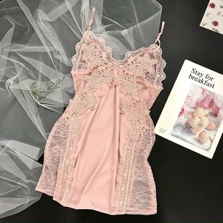 Váy ngủ lụa phối ren sexy ( hàng loại 1 )