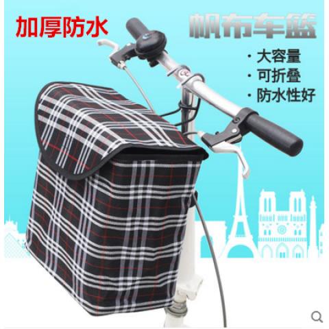 Túi Vải Canvas Chống Thấm Nước Đa Năng Đựng Vật Dụng Gắn Sườn Trước Xe Đạp Điện