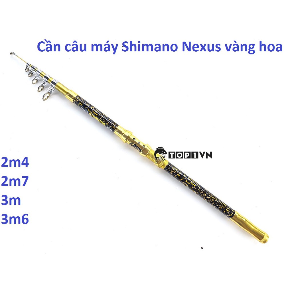Cần câu máy thu gọn Shimano vàng hoa - Top1VN giá rẻ y hình