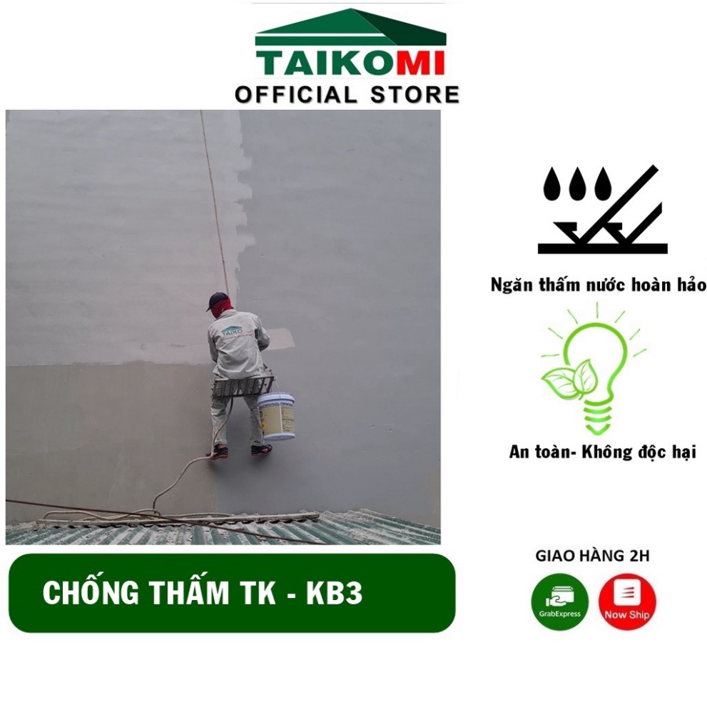 Keo Chống Thấm TK- KP3 Taikomi - Sơn chống thấm ngăn nước hoàn hảo cho tường . Phân Phối Chính Hãng