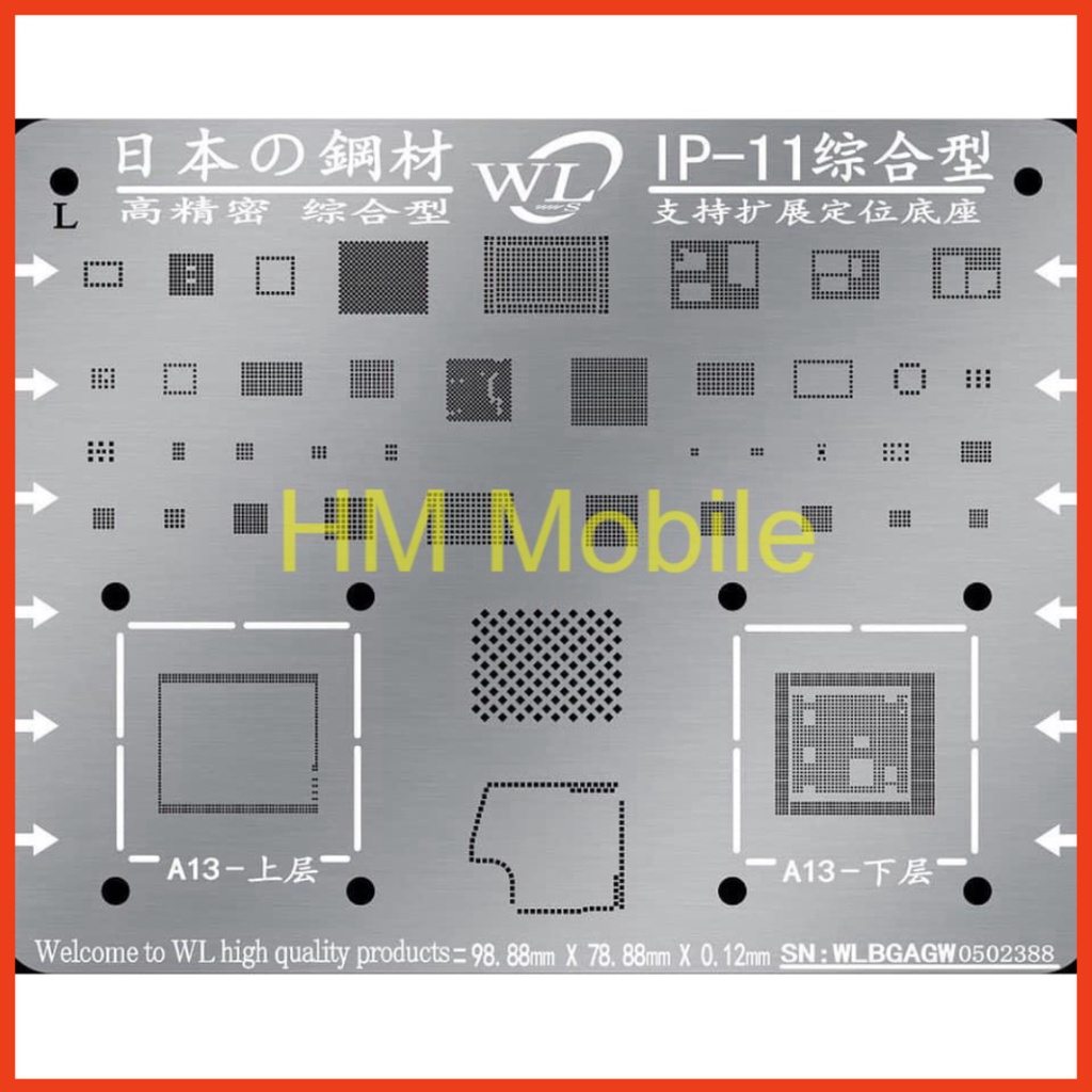 Vỉ làm chân iP5G đến 13 Pro Max hãng WL