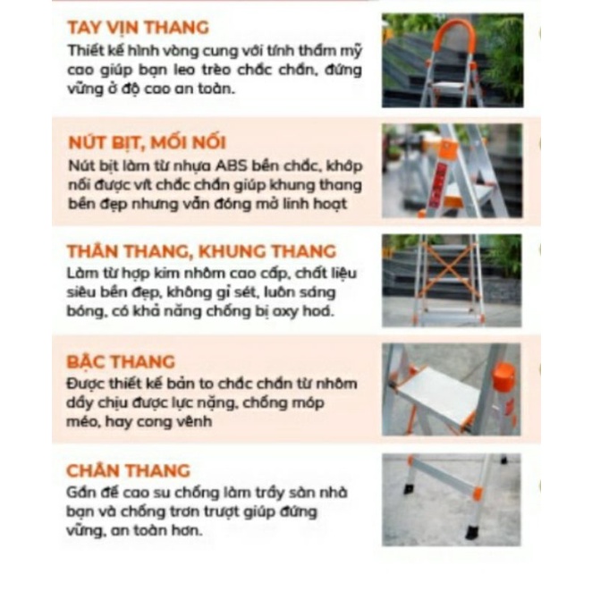 Thang nhôm chữ A/ Thang nhôm tay vịn