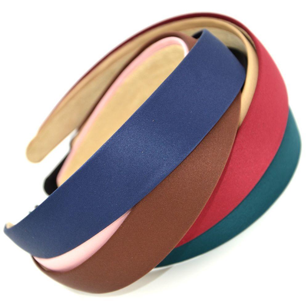 Băng Đô Satin Bản Rộng Màu Sắc Tươi Tắn Cho Nữ