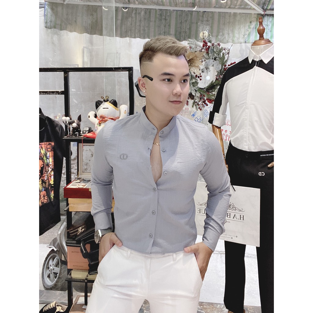 Áo Sơ Mi Dài Tay Cổ Tàu Hot Trend 2020 | BigBuy360 - bigbuy360.vn