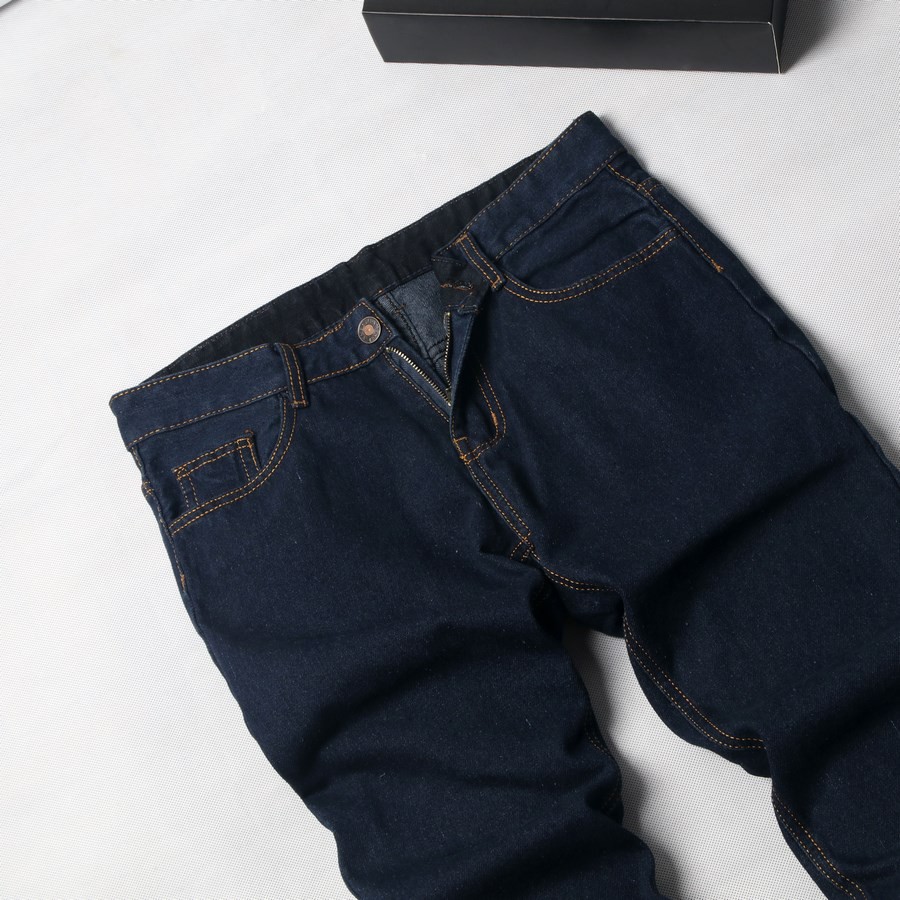 Quần jean nam xanh đen ống suông vải dày TS61 Tronshop | BigBuy360 - bigbuy360.vn