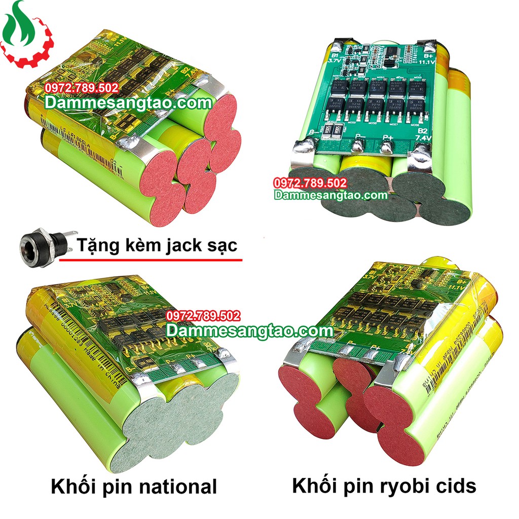 Khối pin 12V 3S2P dòng xả cao