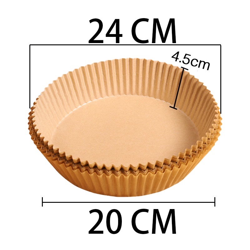 Set 100 Giấy Lót Hấp Bánh Sử Dụng Một Lần Không Dính 24cm