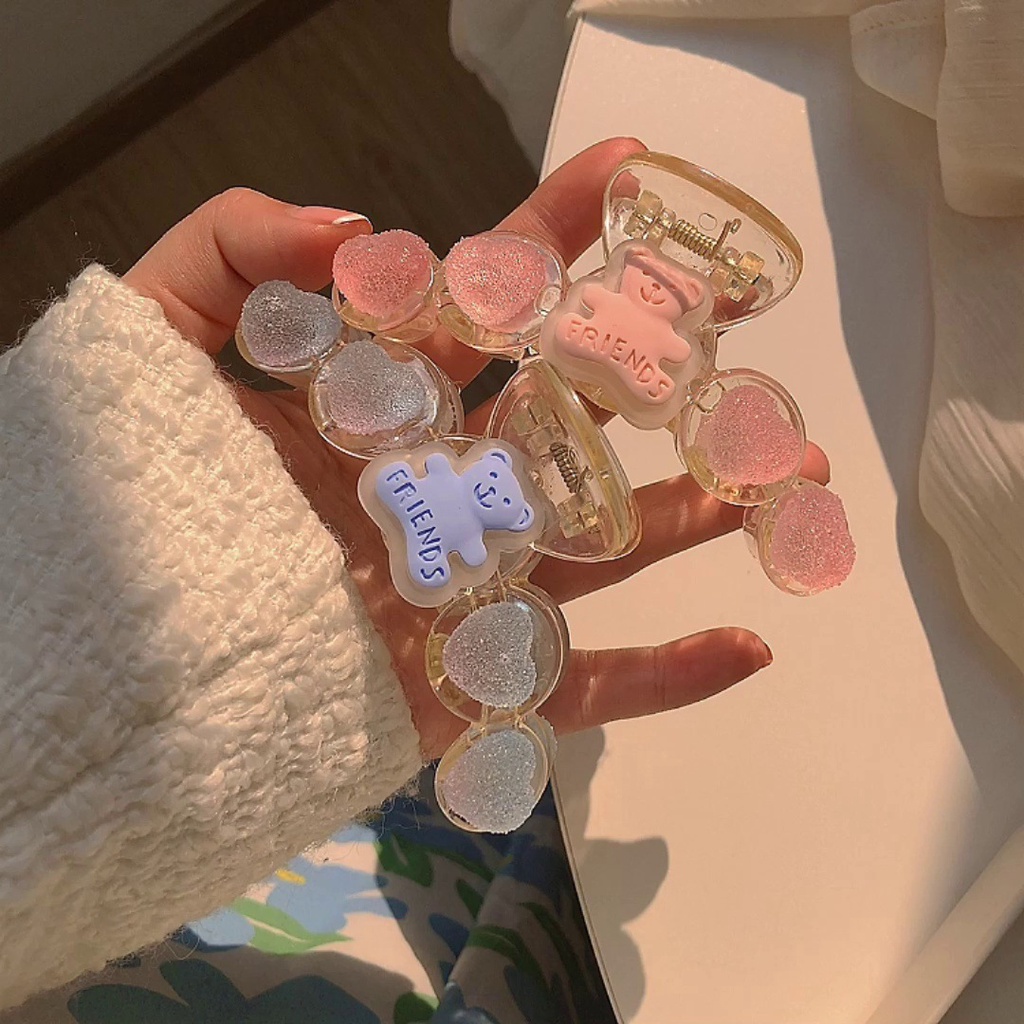 Kẹp Tóc Acrylic Họa Tiết Gấu Gummy Dễ Thương Phong Cách Hàn Quốc Cho Nữ