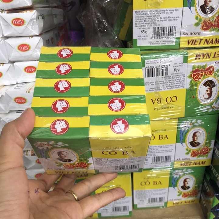 Lốc 10 Hộp Xà Bông Cục Cô Ba Việt Nam 65g