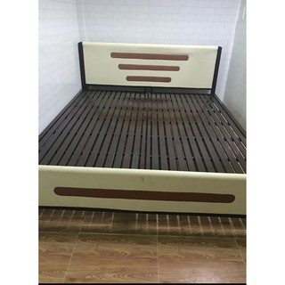 Giường sắt kết hợp gỗ 1m8x2m