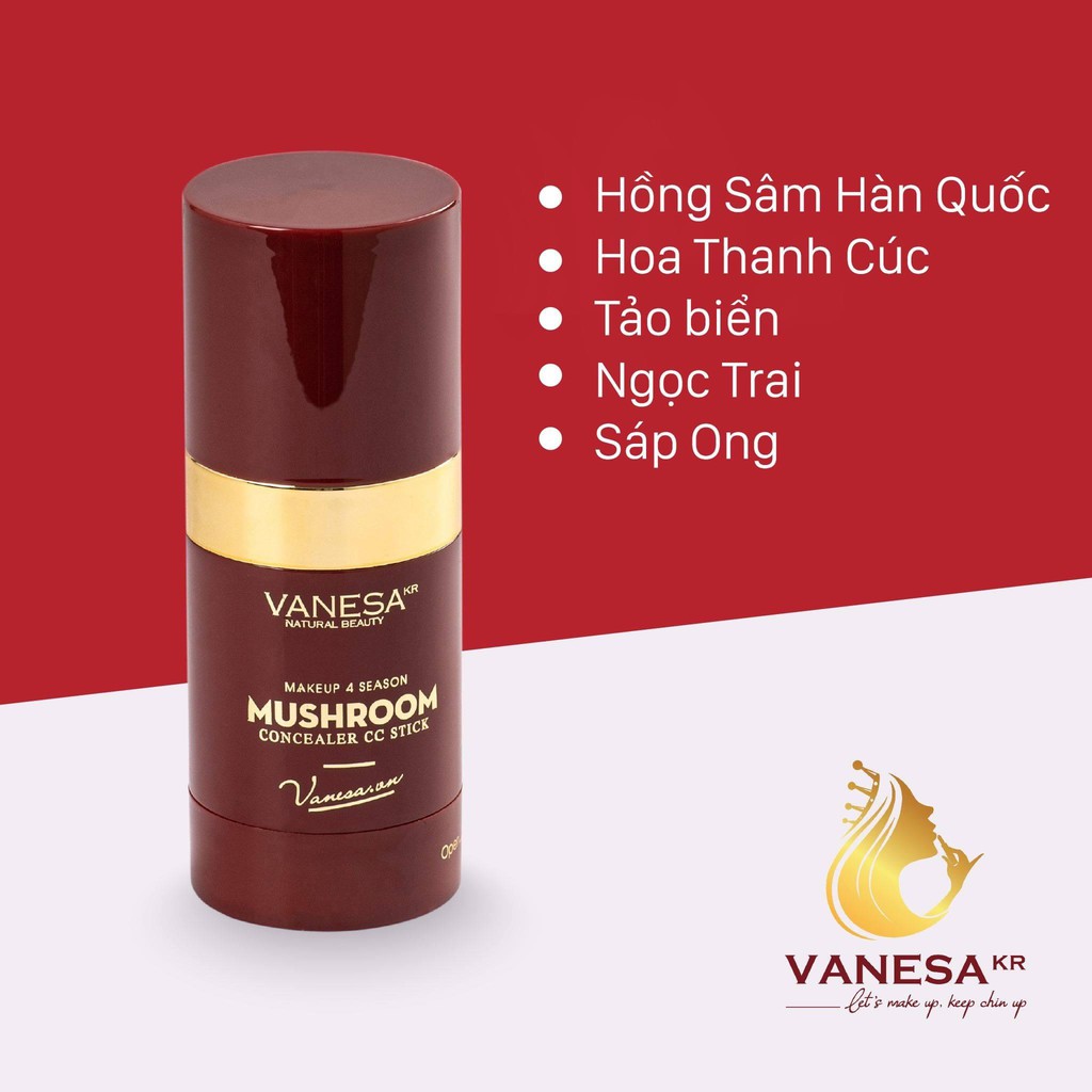 [MUA 1 TẶNG 1] Kem Nền Che khuyết điểm Vanesa CC cream tặng Chì kẻ mày 2 đầu