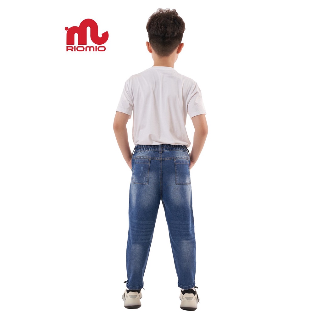 Quần Jean bé trai RIOMIO ống suông chất liệu Denim Cotton thoải mái - RM010