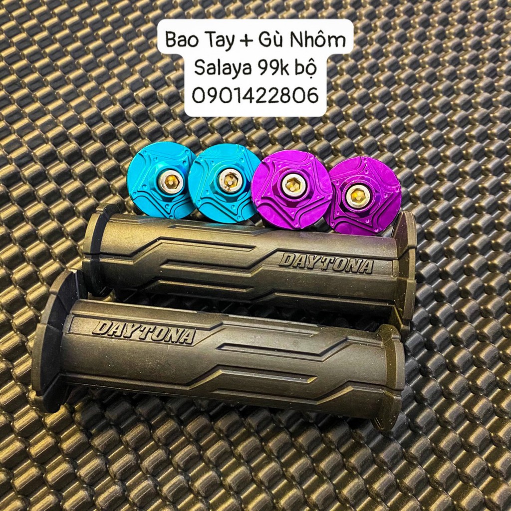 Bộ bao tay kèm gù nhôm màu titan gắn mọi loại xe