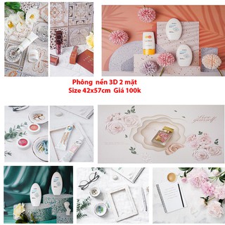 (LỖI HỎNG 1 ĐỔI 1) Phông Nền Chụp Ảnh 3D, Phụ Kiện Chụp Mỹ Phẩm, Phông Hai Mặt Mẫu Mới, Size 57x42cm, hàng có sẵn