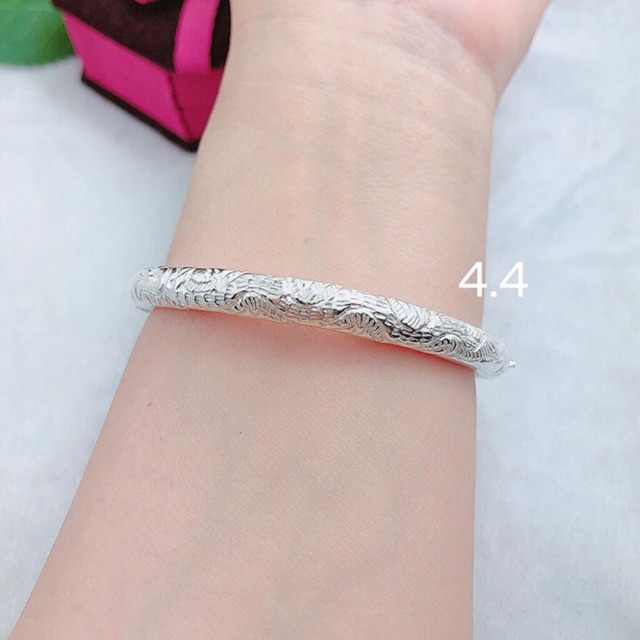KIỀNG TAY CHẠM RỒNG CHUẨN BẠC TA NGUYÊN CHẤT