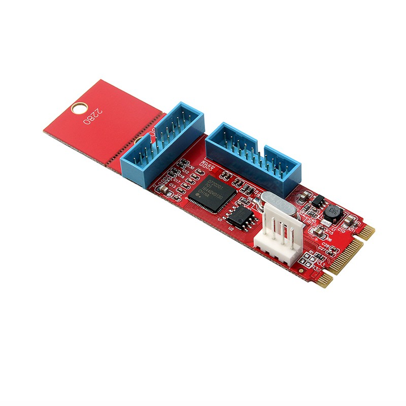 Card Chuyển Đổi 4 Pin 19 20pin Usb3.0 Female Sang Ngff M.2 B + M Key Male | BigBuy360 - bigbuy360.vn