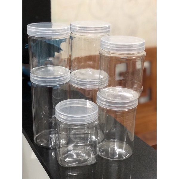 Hũ nhựa pet nắp NHỰA TRONG