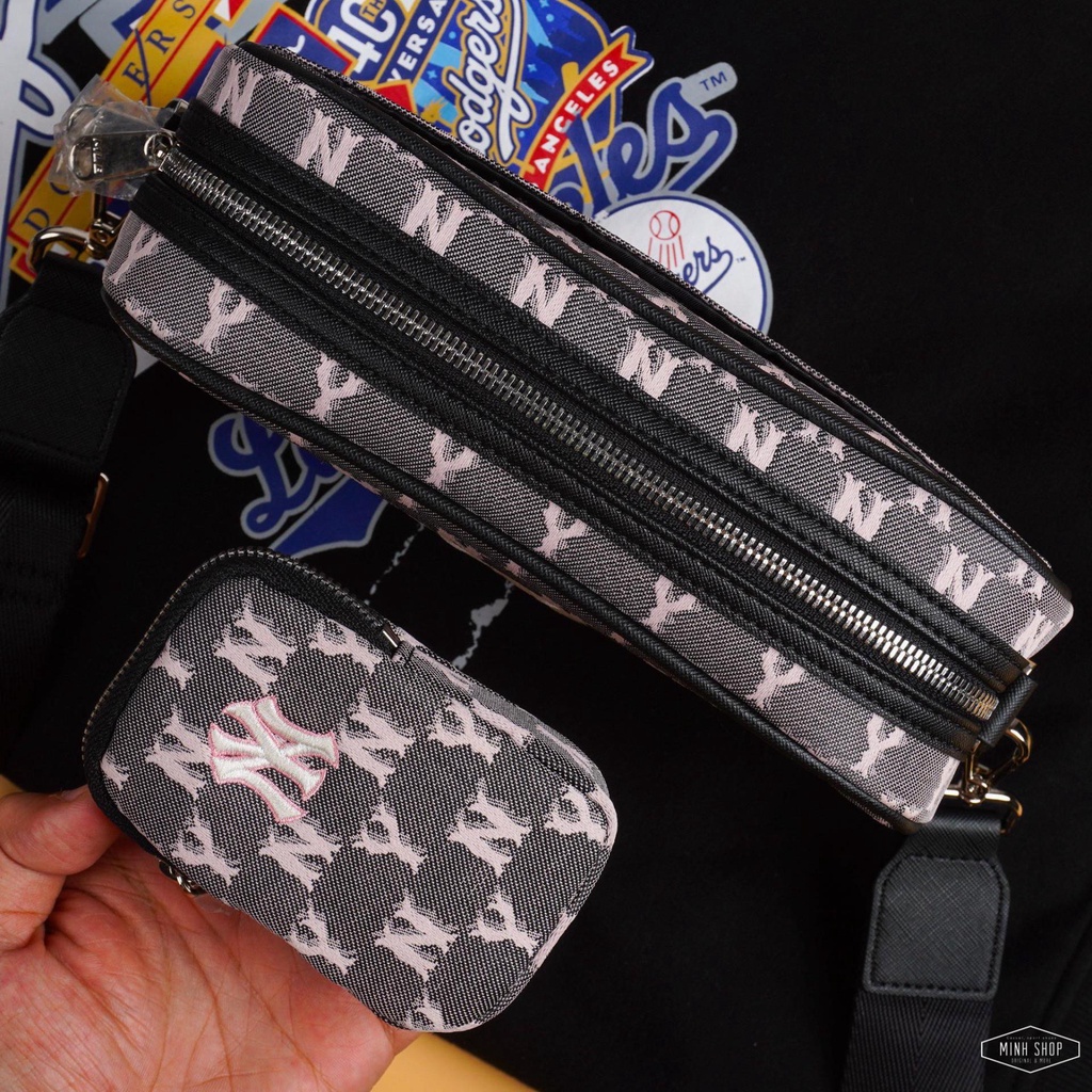 [CHÍNH HÃNG] TÚI ĐEO CHÉO MLB Jacquard Cross Bag New York Yankees MONOGRAM - *LIGHTING* - 32BGDC011-50L