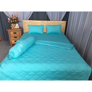 Bộ ga drap thun hàn quốc cao cấp 4 món màu xanh ngọc