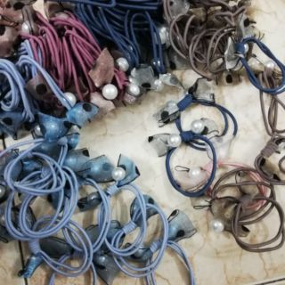 Cột tóc nơ đính hạt cườm  xinh xắn