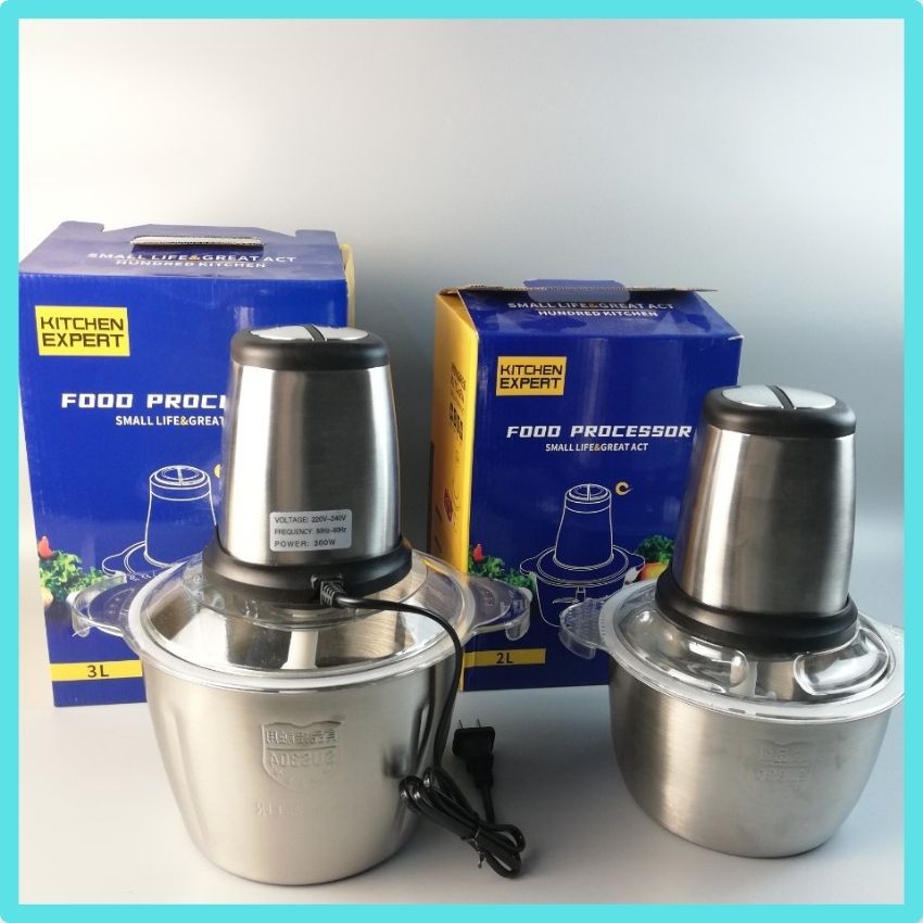 Máy Xay Thịt Cối Inox 4 Lưỡi Đa Năng, Dung Tích 2L. Bảo hành 6 tháng, lỗi đổi mới trong 7 ngày