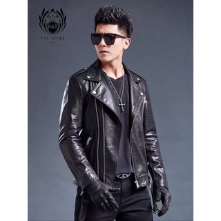 Áo Da Biker Jaker Đen Nam Cao Cấp