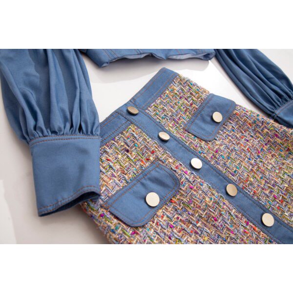 SÒ VINTAGE - GLEN Chân váy chữ A phối nút kim loại | BigBuy360 - bigbuy360.vn