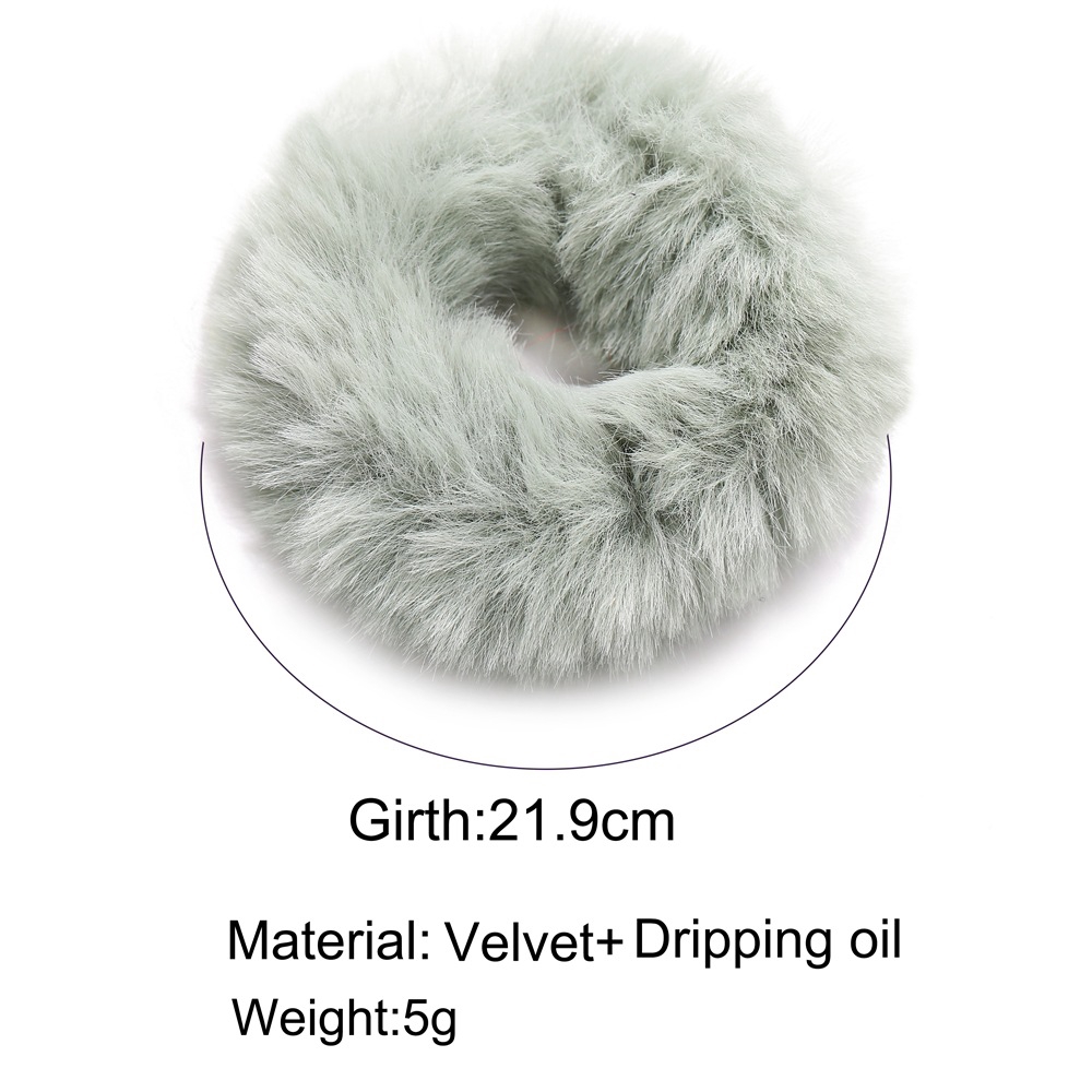 IF ME Dây buộc tóc bằng vải nhung màu trơn phong cách đơn giản hợp thời trang cho nữ