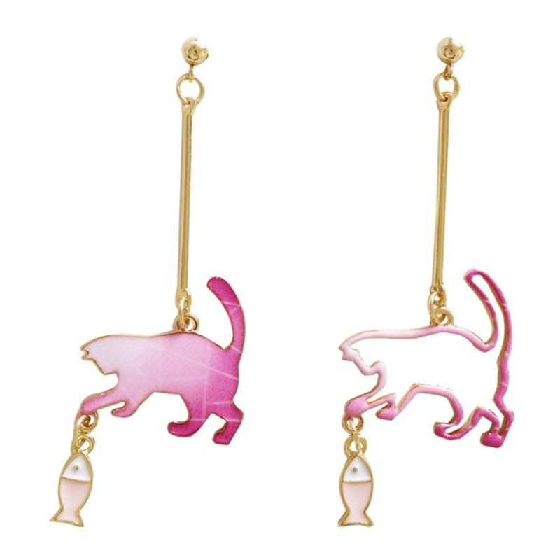 Hoa tai kiểu dáng không đối xứng thời trang độc đáo cho nữ