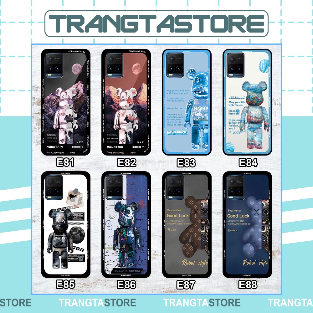 Ốp Vivo Y21 / Y21s / Y33s in hình gấu Bearbrick,Mountain,xanh,đen,đỏ giá rẻ