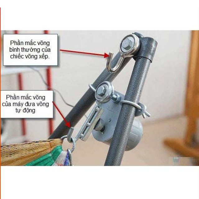 Máy Đưa Võng Tự Động Cao Cấp, Lực Mạnh Bền Bỉ Bảo Hành 12 Tháng