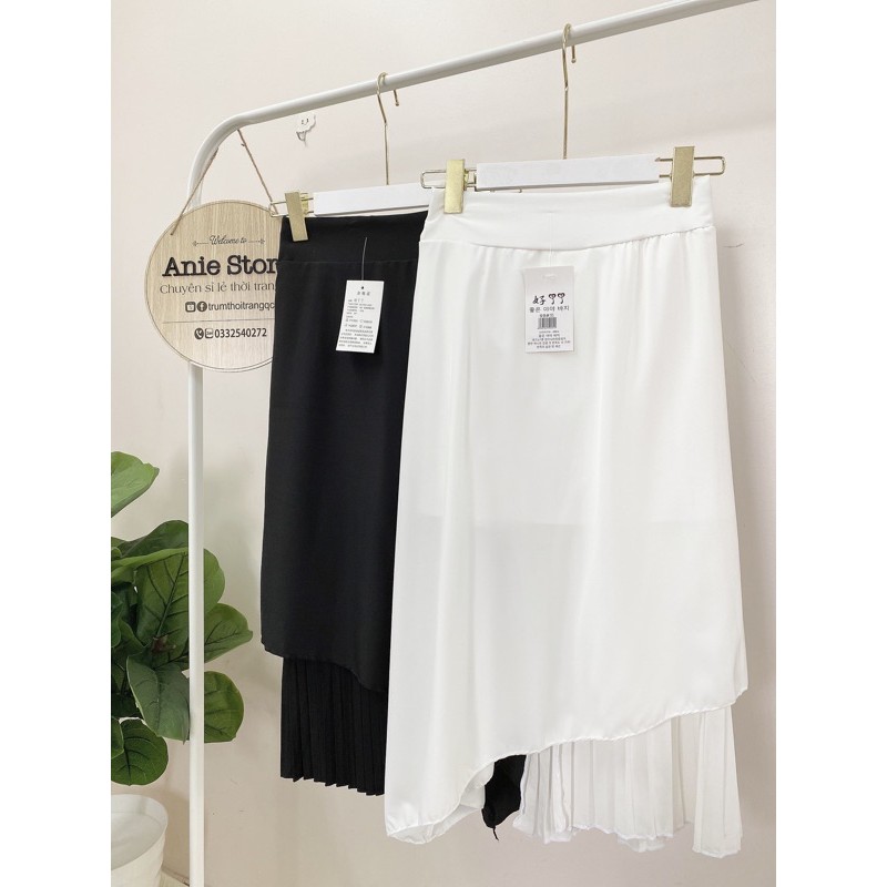 Chân Váy Lệch Vạt Dập Ly 🦋FREESHIP🦋 Váy 2 Tà Cạp Cao Co Dãn | BigBuy360 - bigbuy360.vn